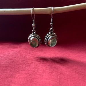 Sterling silver and peridot earrings